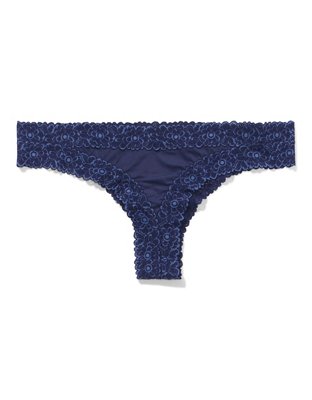 Aerie Sunnie Blossom Lace Thong Underwear