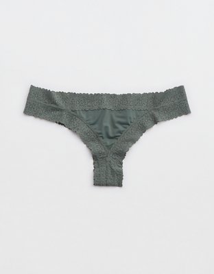 Shop Aerie Sunnie Blossom Lace Thong Underwear online