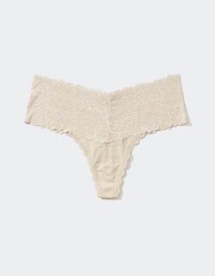 Aerie Ropa interior Undie Thong con encaje Sunnie Wide