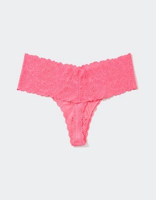 Aerie Sunnie Wide Lace Thong Underwear
