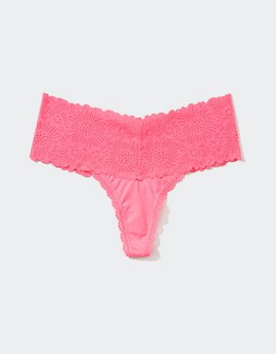 Aerie Sunnie Wide Lace Thong Underwear