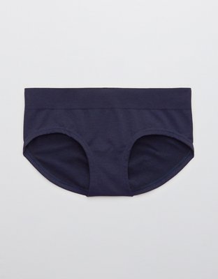 aerie, Intimates & Sleepwear, Set Of 3 Aerie Seamless Logo High Waisted  Mom Underwear Blackbluegray Small