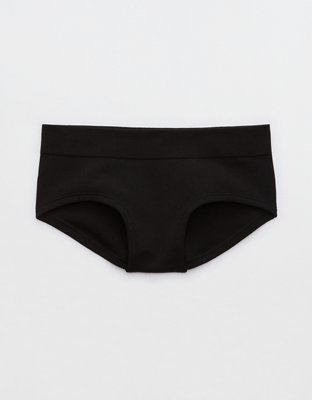NWT $45 Set of 3 Aerie Superchill Seamless Logo Boyshort Underwear Black M