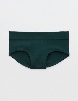 Modal High Waist Hiphugger Panty - Forest green