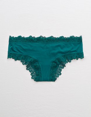 Aerie Lace Trim Shine Cheeky Underwear