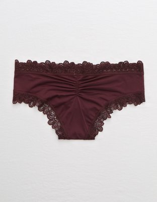 Aerie Lace Trim Shine Cheeky Underwear