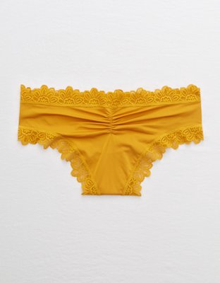 Aerie Lace Trim Shine Cheeky Underwear
