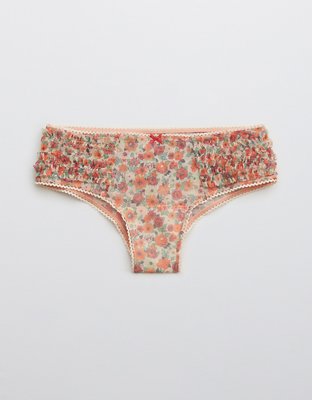 Aerie Queens Lace Mesh Cheeky Underwear