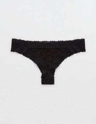 Show Off Vintage Lace Trim Thong Underwear