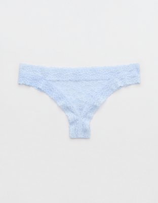 Show Off Vintage Lace Trim Thong Underwear