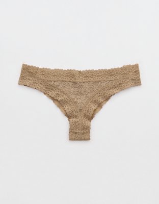 Show Off Vintage Lace Trim Thong Underwear