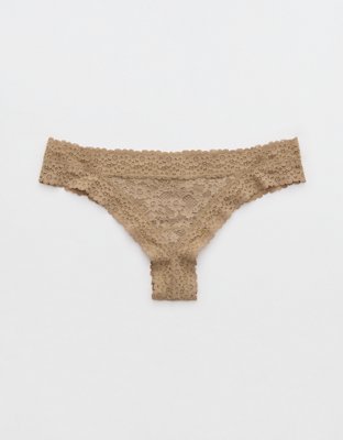 Show Off Vintage Lace Trim Thong Underwear