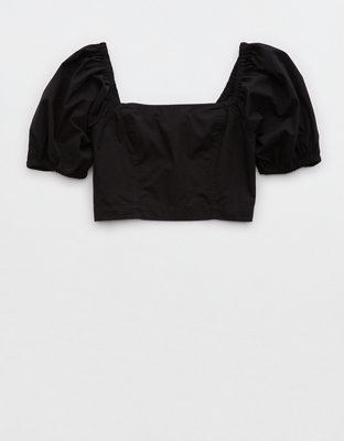 Aerie Puff Sleeve Square Neck Top