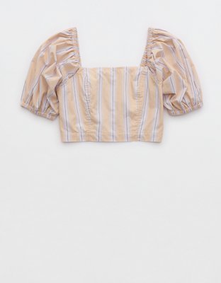 Aerie Puff Sleeve Square Neck Top