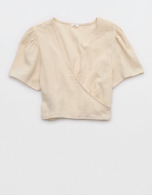 Aerie Day-Off Wrap Top