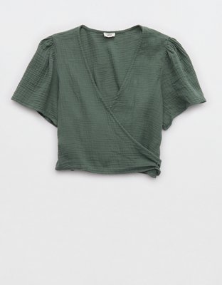 Aerie Day-Off Wrap Top
