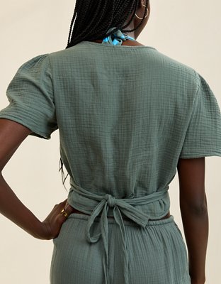 Aerie Day-Off Wrap Top