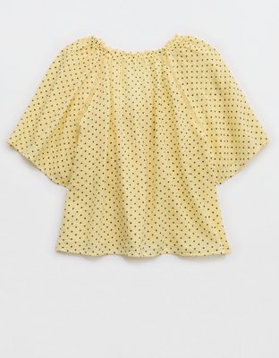 Aerie Woven Button Blouse