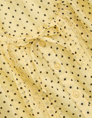 Aerie Woven Button Blouse