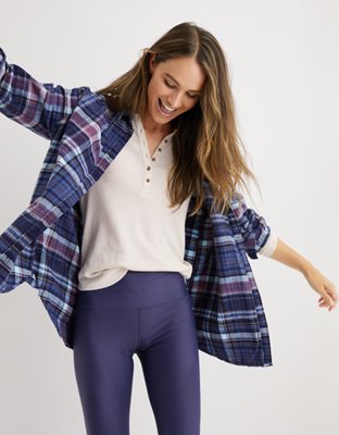 Aerie Flannel Long Sleeve Boyfriend Shirt