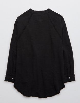 Aerie Gauzy Coverup Shirt