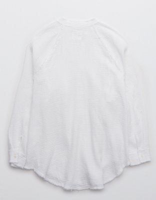 Aerie Gauzy Coverup Shirt
