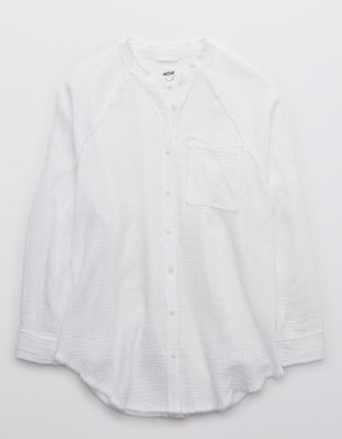 Aerie Gauzy Coverup Shirt