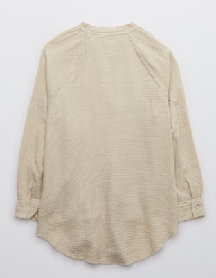 Aerie Gauzy Coverup Shirt