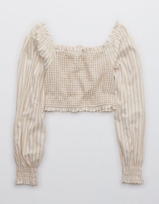 Женские топы Aerie Woven Pretty Long Sleeve Top — фото 4