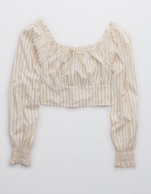 Женские топы Aerie Woven Pretty Long Sleeve Top — фото 3
