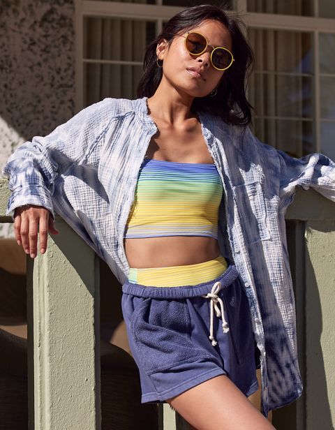 Женские рубашки Aerie Pool-To-Party Cover Up Shirt