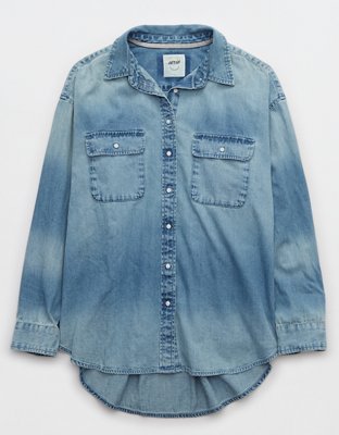 Женские рубашки Aerie Anytime Fave Oversized Shirt — фото 4