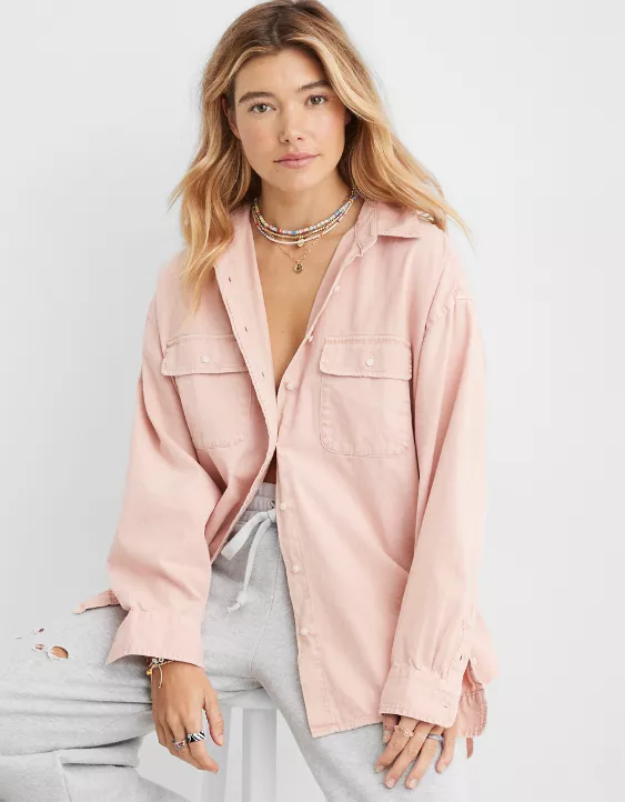 Aerie Anytime Fave Oversized Shirt