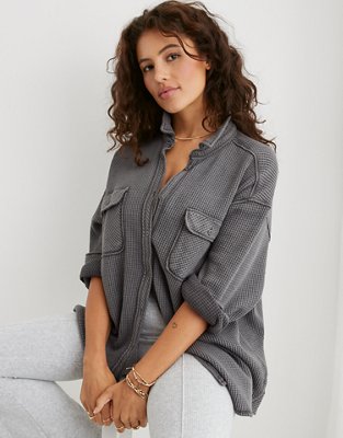 Aerie LumberJane Waffle Shirt | Aerie