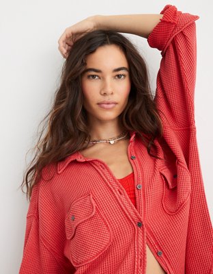 Aerie LumberJane Waffle Shirt