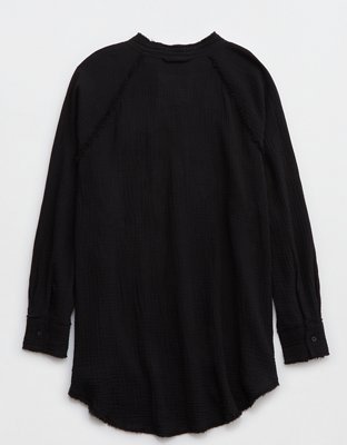 Aerie Gauzy Coverup Shirt