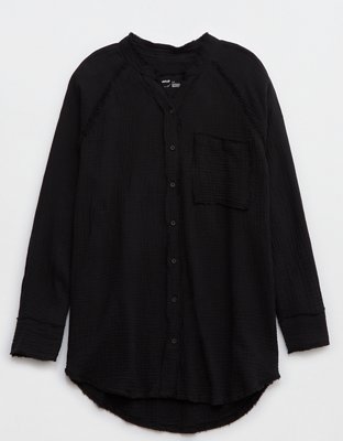 Aerie Gauzy Coverup Shirt