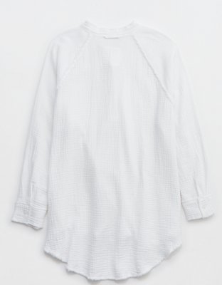 Aerie Gauzy Coverup Shirt