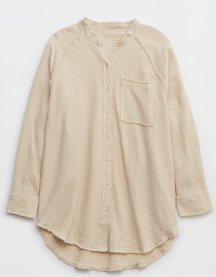 Aerie Gauzy Coverup Shirt