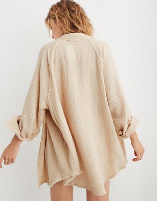 Aerie Gauzy Coverup Shirt