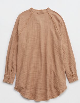 Aerie Gauzy Coverup Shirt