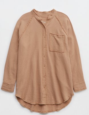 Aerie Gauzy Coverup Shirt