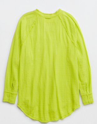 Aerie Gauzy Coverup Shirt