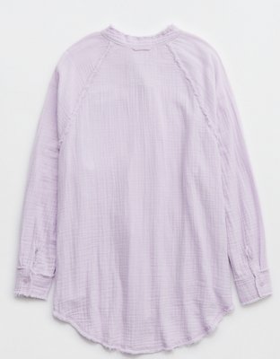 Aerie Gauzy Coverup Shirt