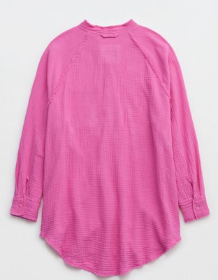 Aerie Gauzy Coverup Shirt