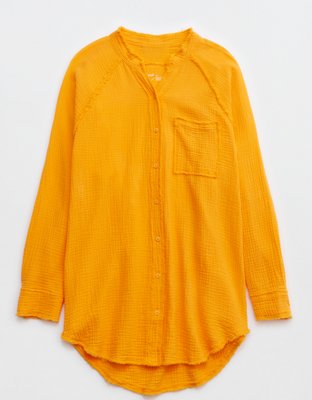 Aerie Gauzy Coverup Shirt