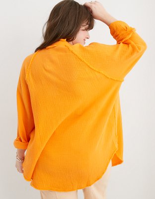 Aerie Gauzy Coverup Shirt