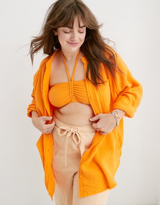 Aerie Gauzy Coverup Shirt