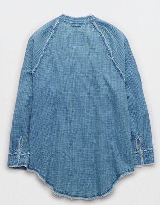 Aerie Gauzy Coverup Shirt