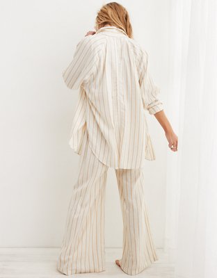 Aerie Linen Blend Coverup Shirt